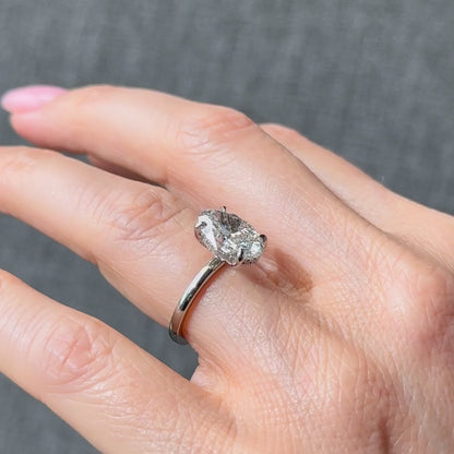 Classic Oval Cut Hidden Halo - 3ct+ (11.5mm+, E/VS1+)