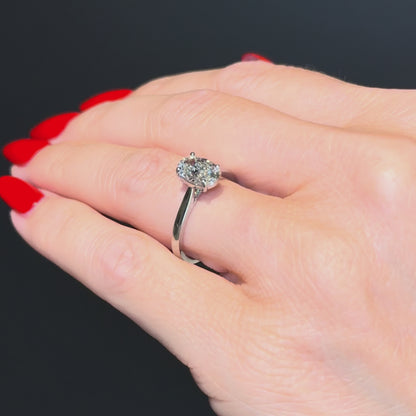 Cathedral Set Classic Oval Cut Solitaire - 1.20ct+ (8.5mm+, D/E & VVS)