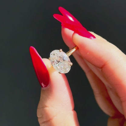 Classic Oval Cut Solitaire - 4ct+ (13mm+, D/E & VVS)