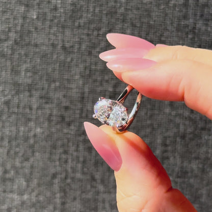 Cathedral Set Classic Oval Cut Hidden Halo - 3ct+ (11.5mm+, D/E & VVS)