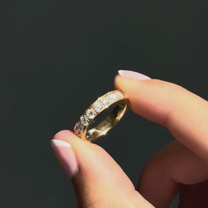 1ct Grain set diamond band