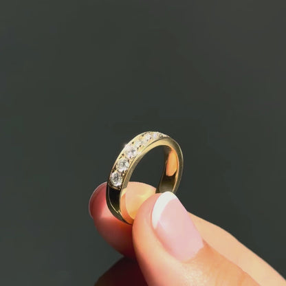1ct Grain set diamond band