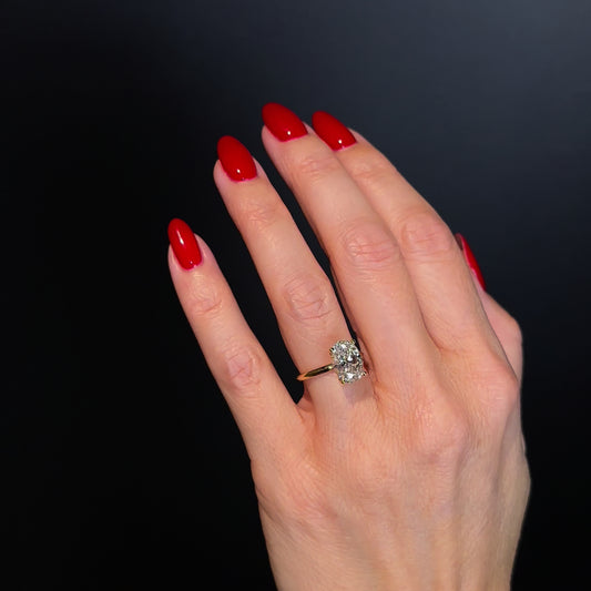 Classic Oval Cut Hidden Halo - 2.50ct+ (10.5mm+, D/E & VVS)