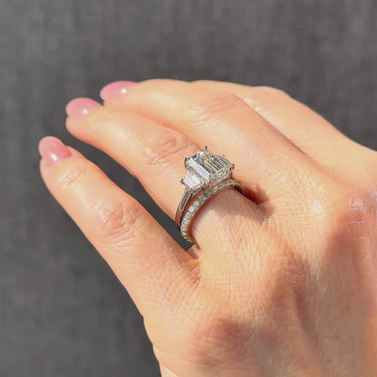 Classic Emerald and Trapezoids - 3ct+ (9.5mm+, D/E & VVS)