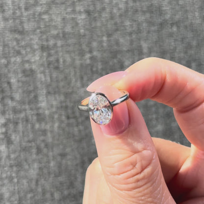 Bezel Set Classic Oval Cut Solitaire - 2ct+ (10mm+, D/E & VVS)