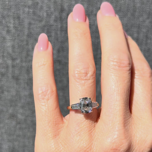 Classic Antique Cushion and Tapering Baguettes - 2ct+ (D/E & VVS)