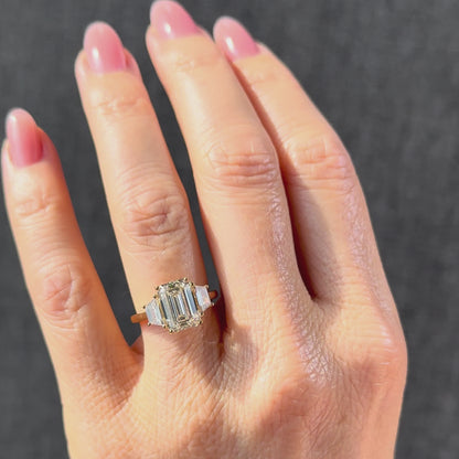 Classic Emerald and Trapezoids - 3ct+ (9.5mm+, D/E & VVS)