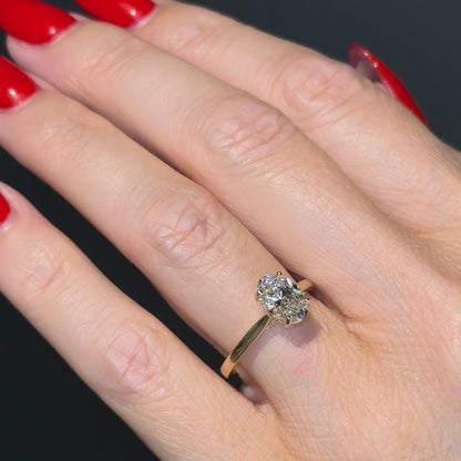 Cathedral Set Classic Oval Cut Solitaire - 1.20ct+ (8.5mm+, D/E & VVS)