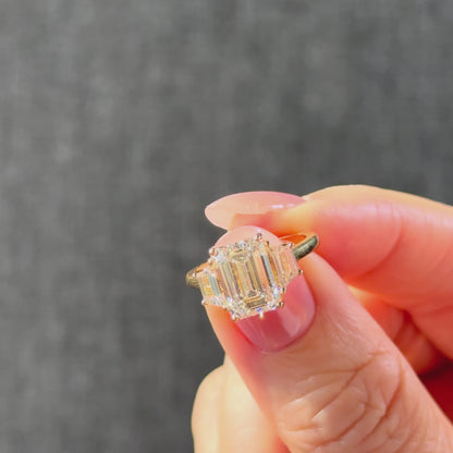 Classic Emerald and Trapezoids - 3ct+ (9.5mm+, D/E & VVS)