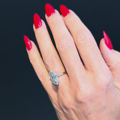 Classic Marquise Cut Hidden Halo - 3ct+ (14mm+, E/VS1+)