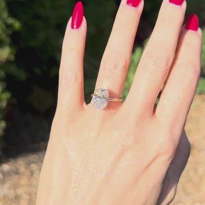 Classic Oval Cut Solitaire - 4ct+ (13mm+, D/E & VVS)
